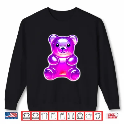 Sweatshirt Gummy Bear Candy Purple Shirt