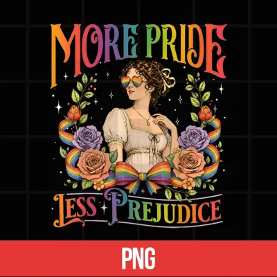 Digital More Pride Less Prejudice Rainbow Vintage Pride Aesthetic Shirt