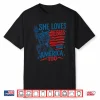 She Loves Jesus And America Too Usa Flag 4Th Of July Shirt