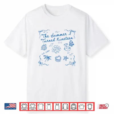 Summer I Turned Nineteen Year Old Est 2007 19Th Birthday Shirt