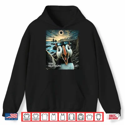 Hoodie Total Solar Eclipse Iceland Puffin Selfie August 12 2026 Shirt