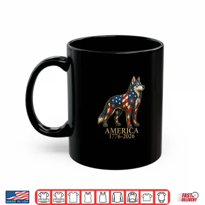 Mug Siberian Husky Dog Mosaic America 1776 2026 4th of July Shirt
