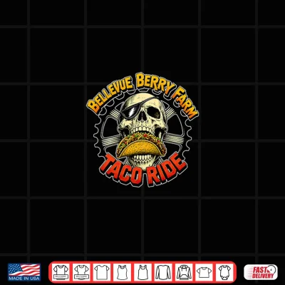Design Taco Ride Pirate Skull Eyepatch Gear Wheel Shirt