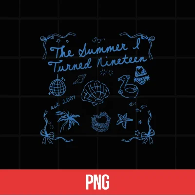 Digital Summer I Turned Nineteen Year Old Est 2007 19th Birthday Shirt