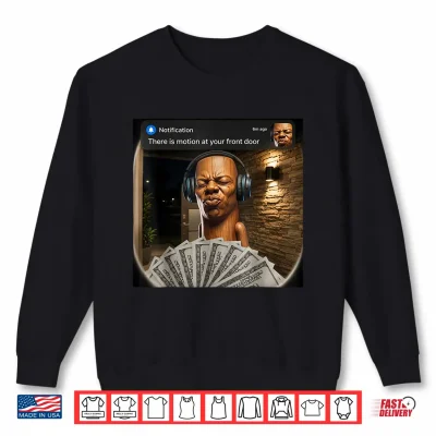 Sweatshirt Tung Tung There is Motion At Your Front Door Tung Sahur Meme Shirt