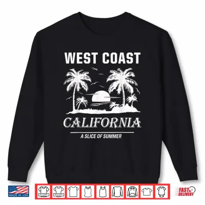 Sweatshirt Vintage West Coast California Beach Summer Graphic Shirt