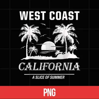 Digital Vintage West Coast California Beach Summer Graphic Shirt