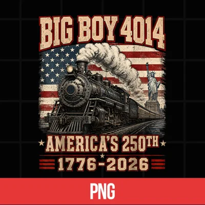 Digital 250 Years Big Boy 4014 Train US Flag Vintage Apparel Shirt Shirt