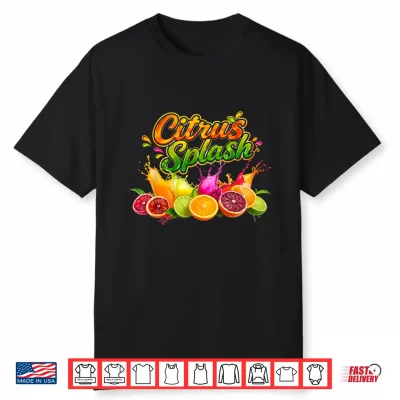 Citrus Splash Summer Vacation Fruit Graphic Shirt