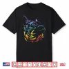 Colorful Cat Design Hand Drawn Shirt