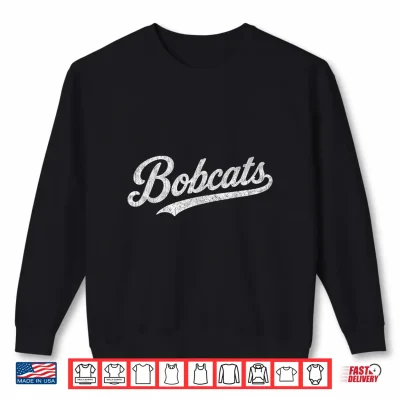 Sweatshirt Bobcats High School Sports Team Spirit Vintage Shirt