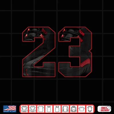 Design Bloodline 12s Outfit Matching Tee Number 23 Shirt