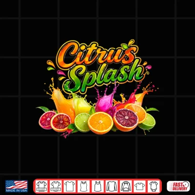 Design Citrus Splash Summer Vacation Fruit Graphic Shirt