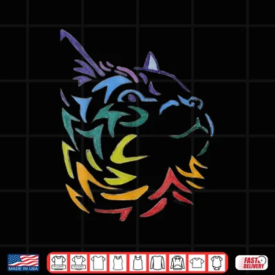 Design Colorful Cat Design Hand Drawn Shirt