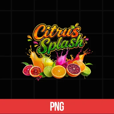 Digital Citrus Splash Summer Vacation Fruit Graphic Shirt