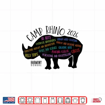 Design Harmony School Camp Rhino 2026 Shirt