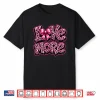 Love More Leopard Print Bow   Coquette Graffiti Aesthetic Shirt