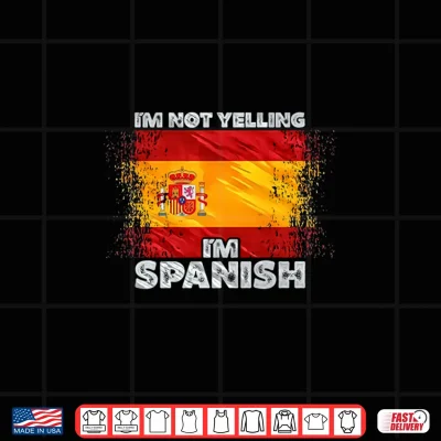 Design Mens Im Not Yelling Im Spanish Performance Shirt
