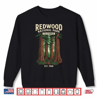 Sweatshirt Redwood National Park California Vintage Design Shirt