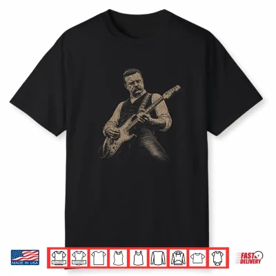 Teddy Roosevelt Playing Guitar Patriotic American Rock Music Shirt