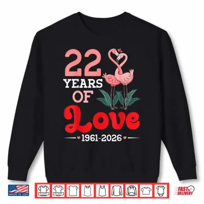 Sweatshirt 22 Years of Love 2004 to 2026 Flamingo Anniversary Couple Shirt