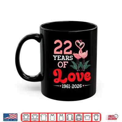 Mug 22 Years of Love 2004 to 2026 Flamingo Anniversary Couple Shirt