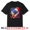Baseball Drip Ice Cream Patriot American Flag 4Th Of July Shirt