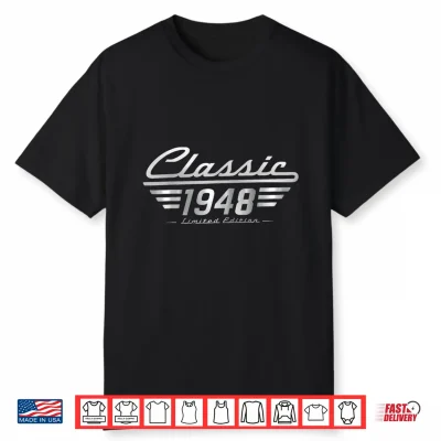 Classic 1948 Limited Edition Vintage Car Birthday Mens Shirt