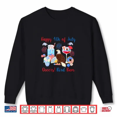 Sweatshirt Happy 4th of July Cheers Bird Bam Patriotic Mahjong Lover Shirt