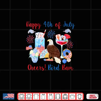 Design Happy 4th of July Cheers Bird Bam Patriotic Mahjong Lover Shirt
