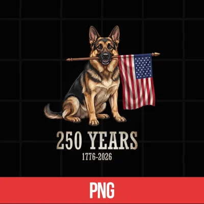 Digital German Shepherd American Flag 250 Years Patriotic Dog Lovers Shirt