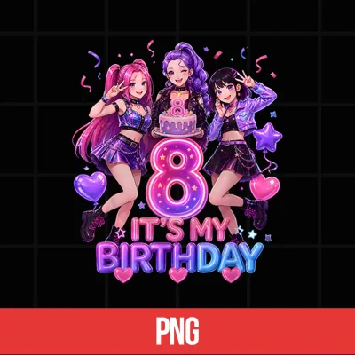 Digital Kids Its My 8th K Pop Birthday Girl 8 Year Old K Pop Bday Shirt