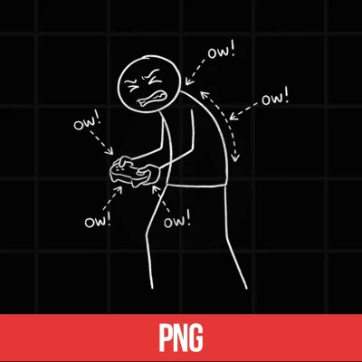 Digital Ow Ow Ow Funny Stickman Humorous Chronic Pain Awareness Shirt