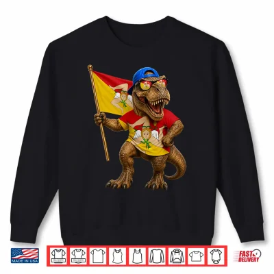 Sweatshirt Sicilian Flag Dinosaur Roots T Rex Pride Sicily Performance Shirt