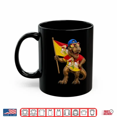 Mug Sicilian Flag Dinosaur Roots T Rex Pride Sicily Performance Shirt
