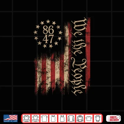 Design US Flag Retro Vintage 8647 Tee Shirt