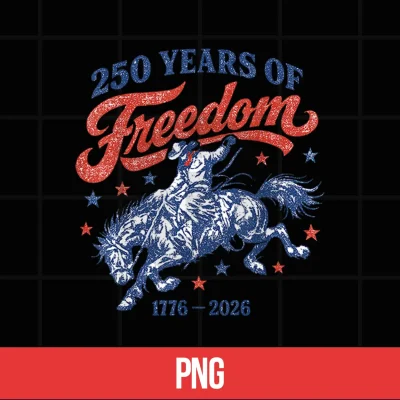 Digital Vintage 250 Years of Freedom America Cowboy Rodeo US Flag Shirt