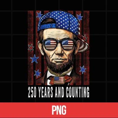 Digital Abe Lincoln 250 Years Later and Counting USA Flag Shirt