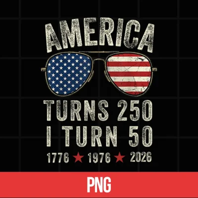 Digital America Turns 250 I Turn 50 1776 1976 2026 50th Birthday Shirt