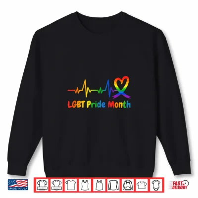 Sweatshirt LGBT Pride Month Proud Est Pride Rainbow Retro Sun Men Women Shirt