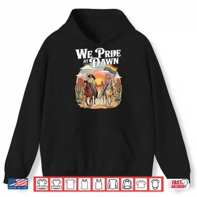 We Pride At Dawn Vintage Lesbian Pride Western Lgbtq Cowgirl Shirt 1 Hoodie We Pride At Dawn Vintage Lesbian Pride Western LGBTQ Cowgirl Shirt