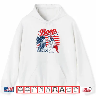Hoodie Boop Patriotic Pinup Girl Bald Eagle 4th of July Shirt