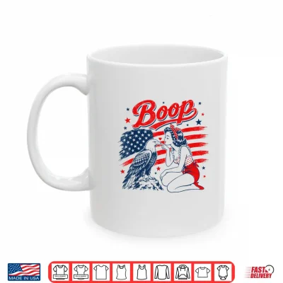 Mug Boop Patriotic Pinup Girl Bald Eagle 4th of July Shirt