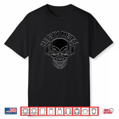 Heavy Metal Music Skull Dark Stealth Rock Concert Shirt