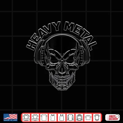 Design Heavy Metal Music Skull Dark Stealth Rock Concert Shirt