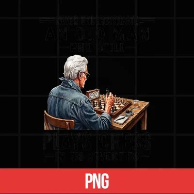 Digital Never Underestimate an Old Man Who Still Plays Chess Shirt