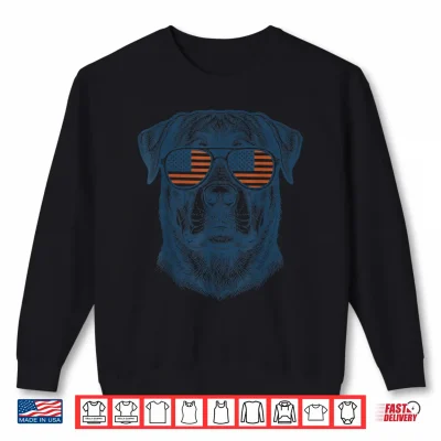 Sweatshirt Patriotic Rottweiler Dog Mom Dad 4th July Vintage Shirt