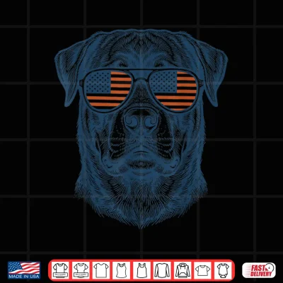 Design Patriotic Rottweiler Dog Mom Dad 4th July Vintage Shirt