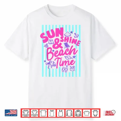 Sunshine & Beach Time Summertime Graphic Shirt