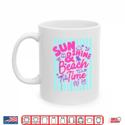 Mug Sunshine Beach Time Summertime Graphic Shirt